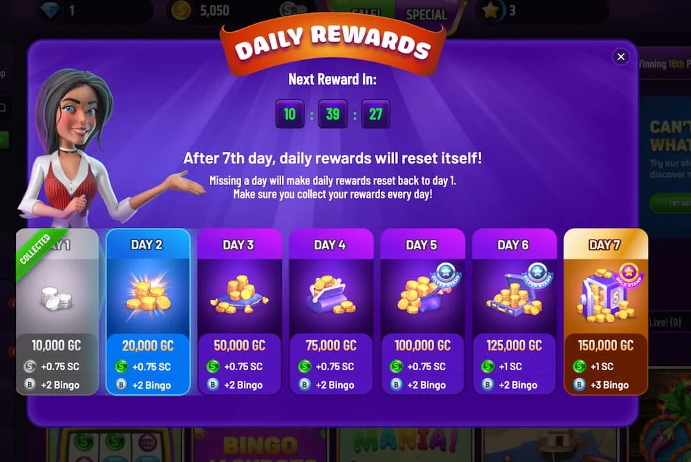 Ding Ding Ding Daily Rewards