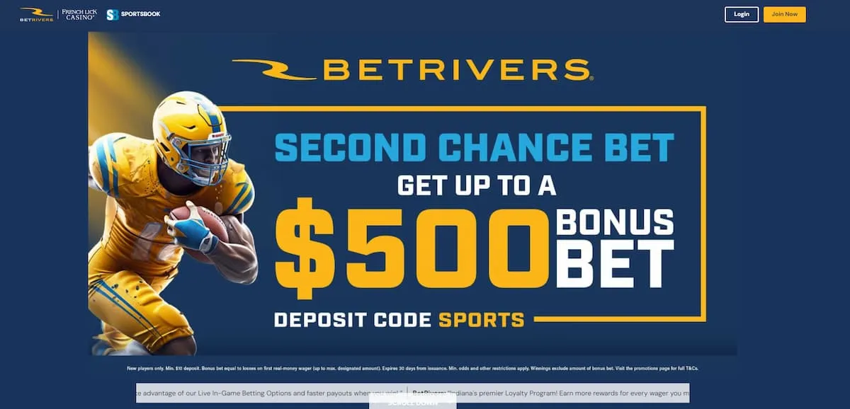 BetRivers Indiana $500 Welcome Offer