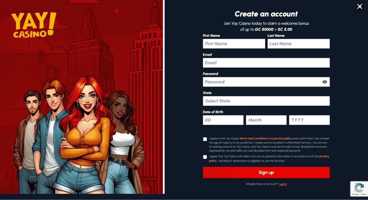 Yay Casino Signup