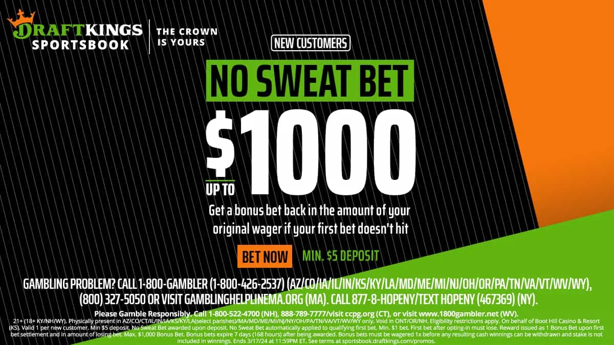 DraftKings No Sweat First Bet welcome offer
