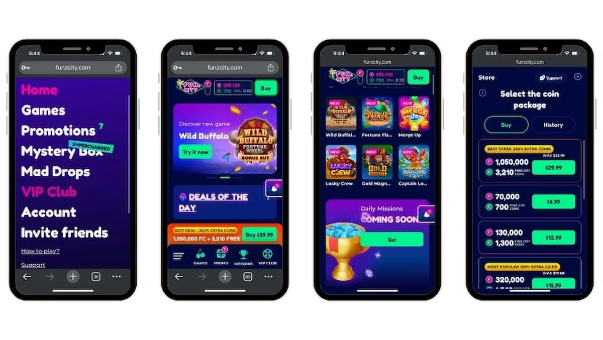 FunzCity Casino Mobile