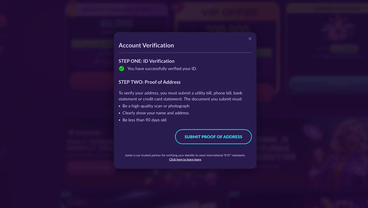 PlayFame Account Verification