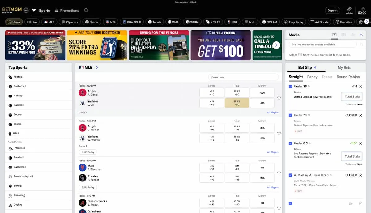 BetMGM Sportsbook Prop Betting