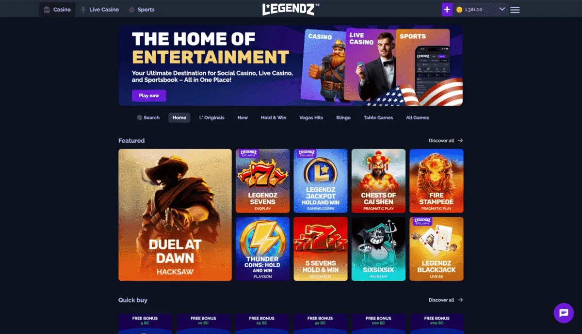 Legendz Homepage