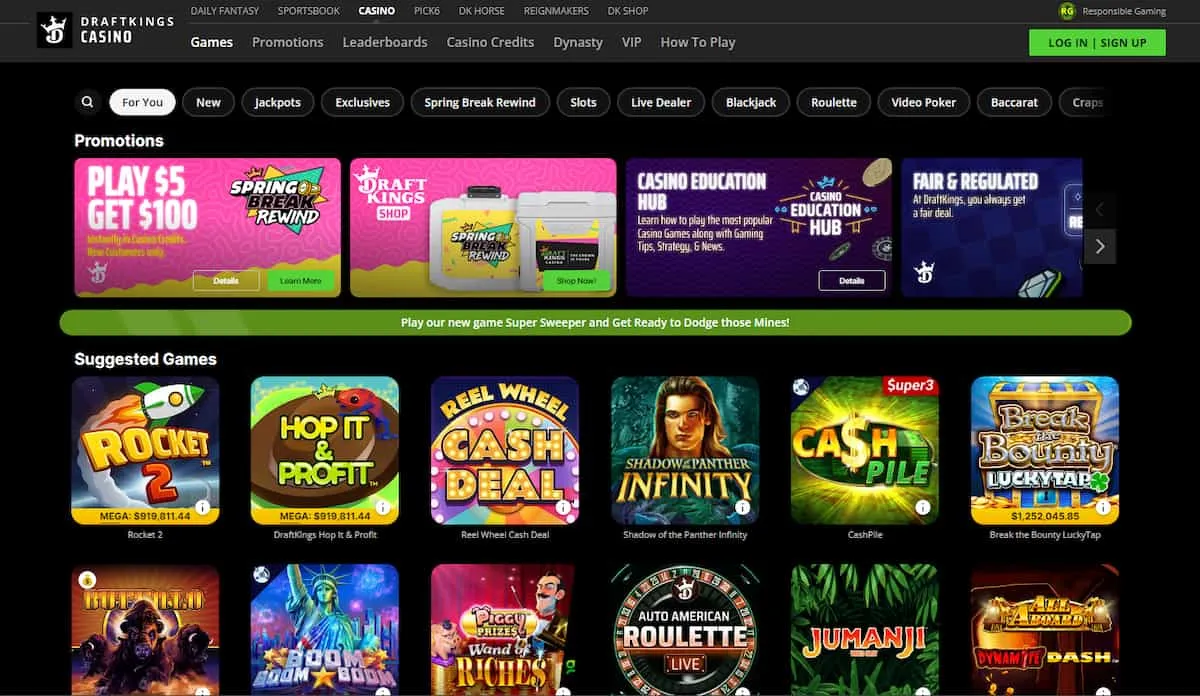 Best WV Online Casinos DraftKing