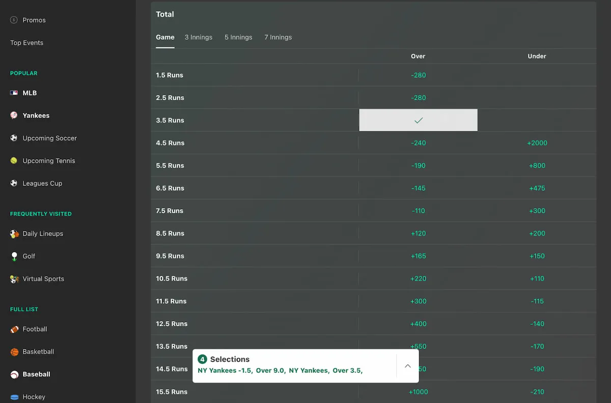 bet365 Review Same Game Parlay Builder