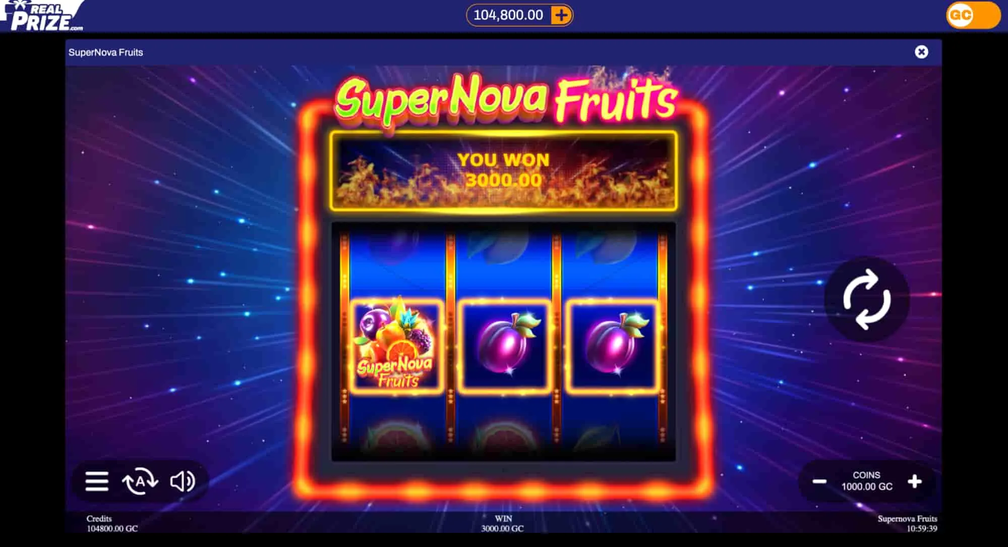 RealPrize Games SuperNova Fruits