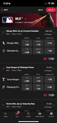 PointsBet MLB Betting