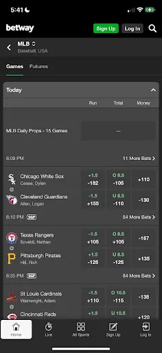 Betway MLB Betting