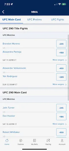 Fanduel UFC Betting Sites
