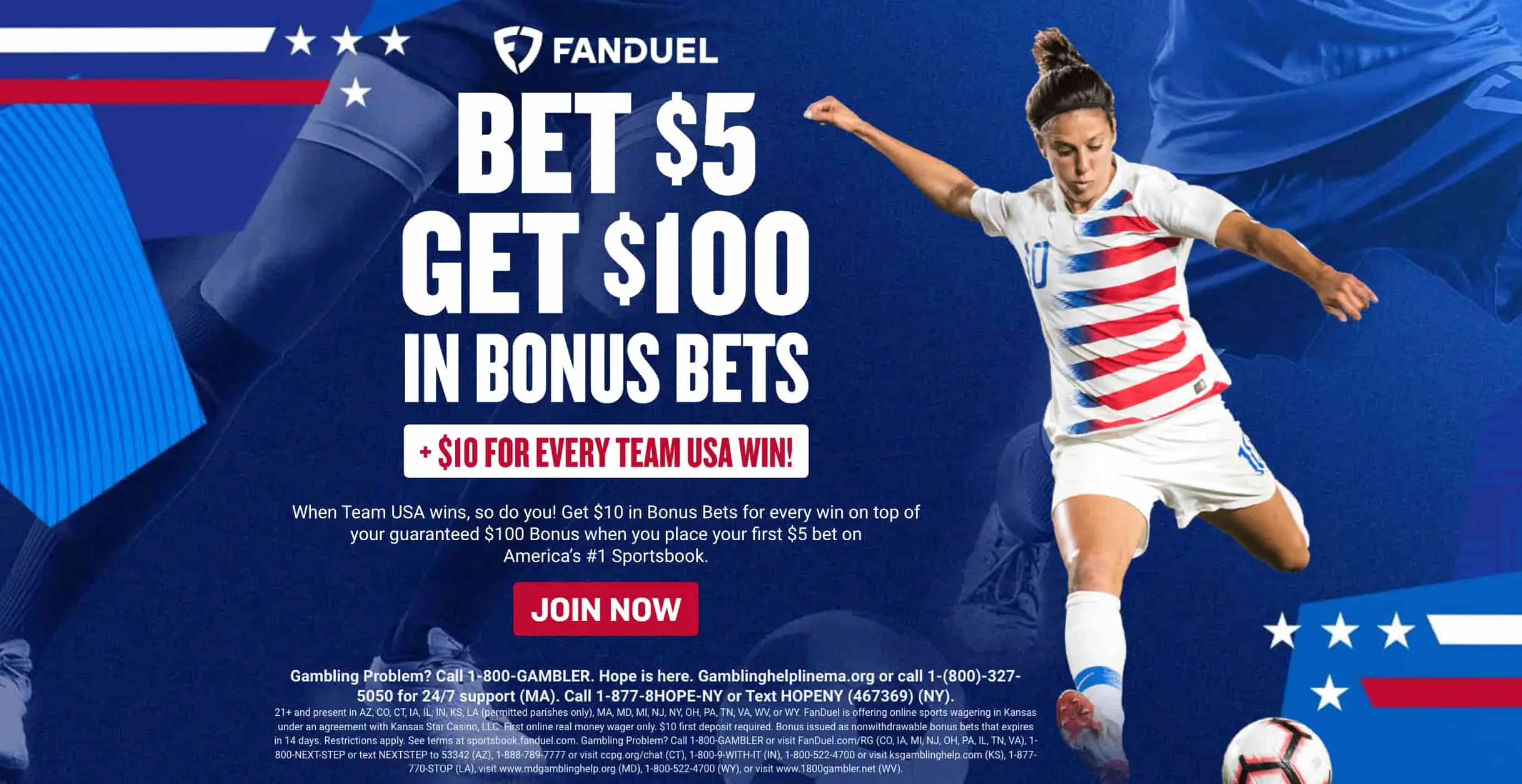 FanDuel $100 in Bonus Bets Promo