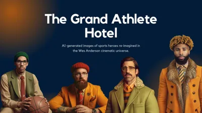 The Grand Athlete Hotel: AI-generated Images of Sports Heroes in Wes Anderson Films