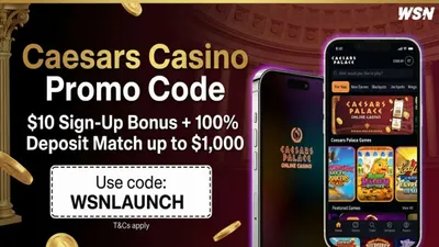 Caesars Casino Promo Code WSNLAUNCH - $10 Sign-Up Bonus + $1,000 Deposit Match