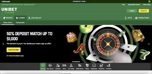 Unibet Casino Welcome Offer