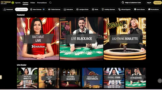 Live dealer casino betmgm casino