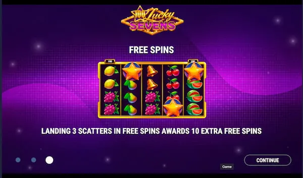 100 Lucky Sevens slot Sweeptastic casino