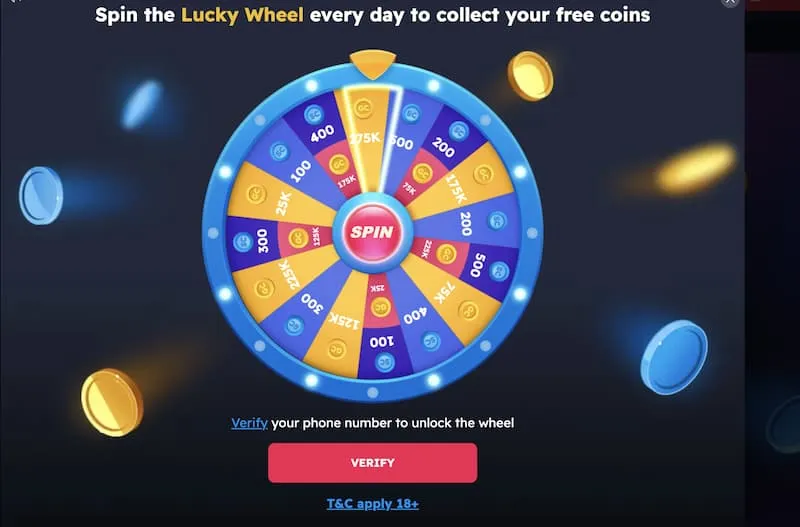 NoLimitCoins lucky wheel example