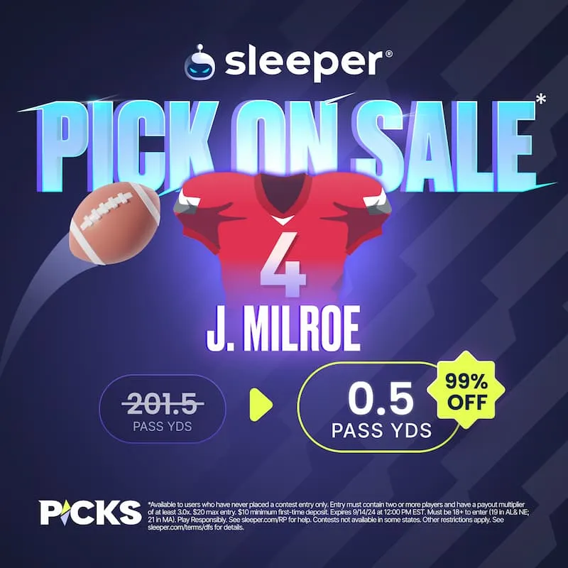 Sleeper Jalen Milroe Promo Offer