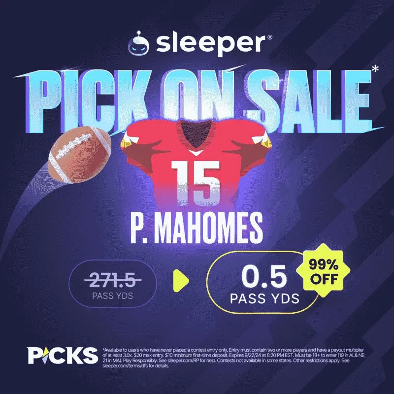 Patrick Mahomes Sleeper Passing Yards Promo