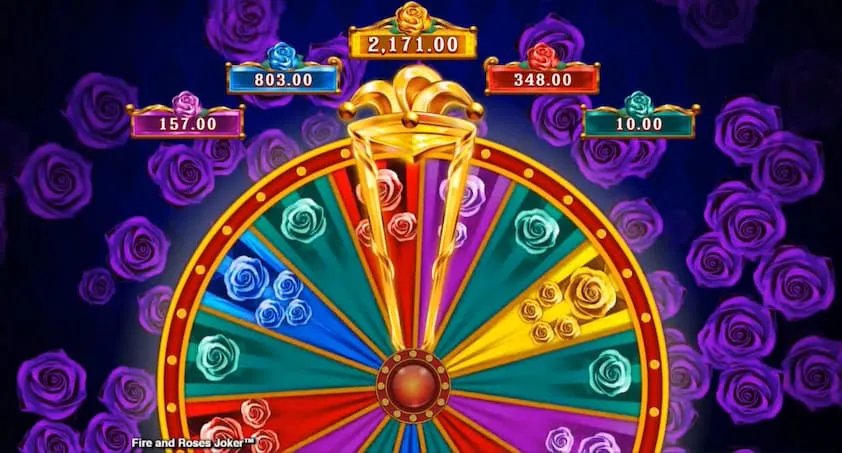 Fire and Roses Joker slot jackpot wheel