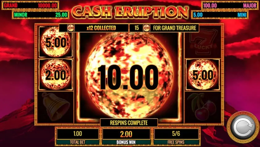 Cash Eruption Slot Bonus