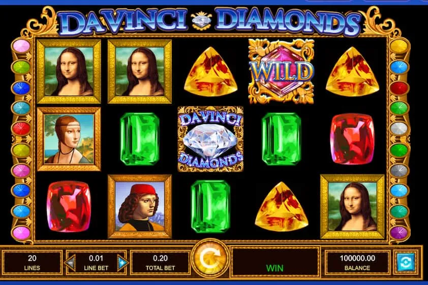 Da Vinci Diamonds Slot Reel