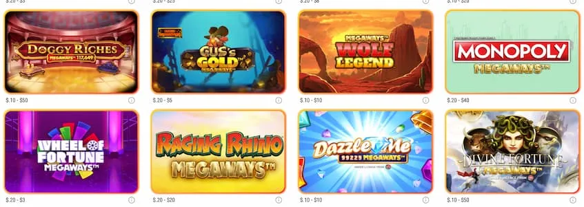 Caesars Palace online casino slots selection